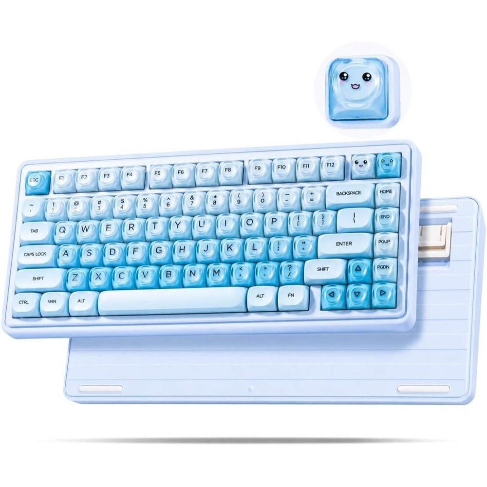 ZORNHER UR82 Wireless Foundation Mechanical Keyboard,75% Creamy Keyboard,Cute Ga